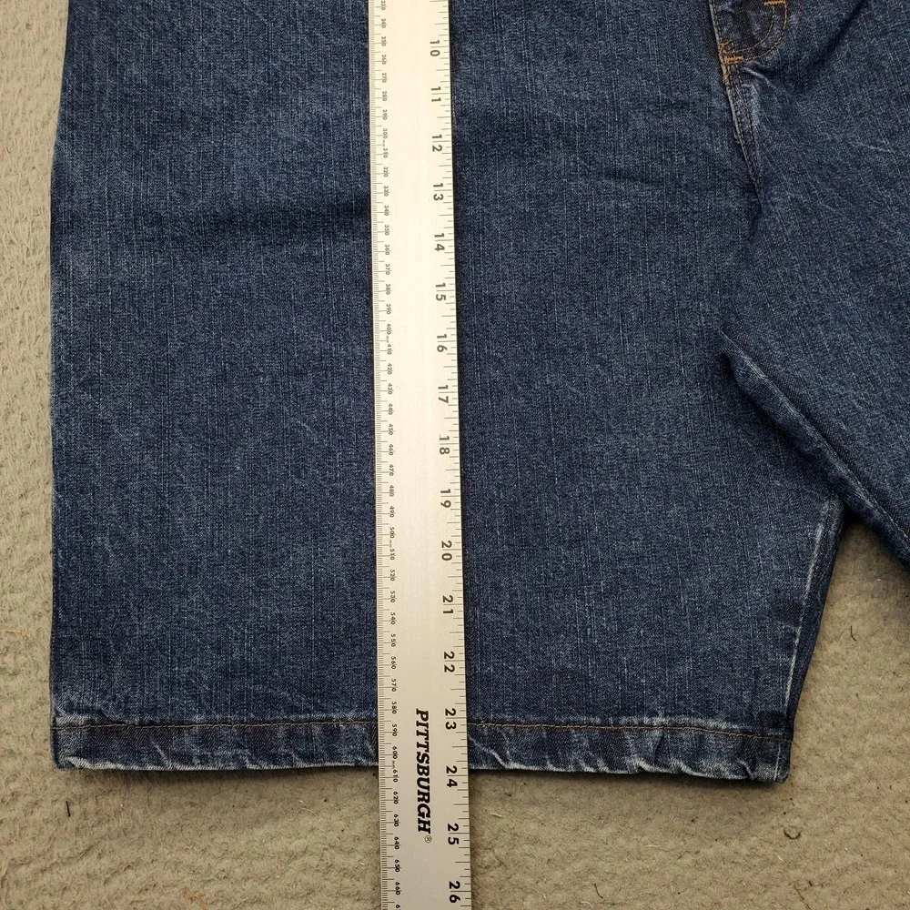 Wrangler Carpenter Shorts Mens 48‎ Blue Dungarees Loose Fit High Rise Flat Front